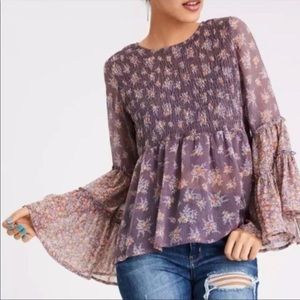 American Eagle Boho Floral Top